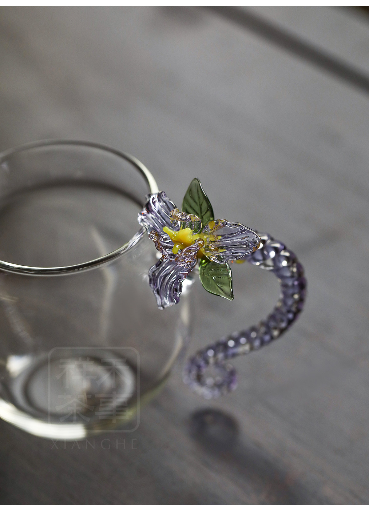 Iris Embossed Borosilicate Glass Fairness Cup – 220ml Tea Pitcher