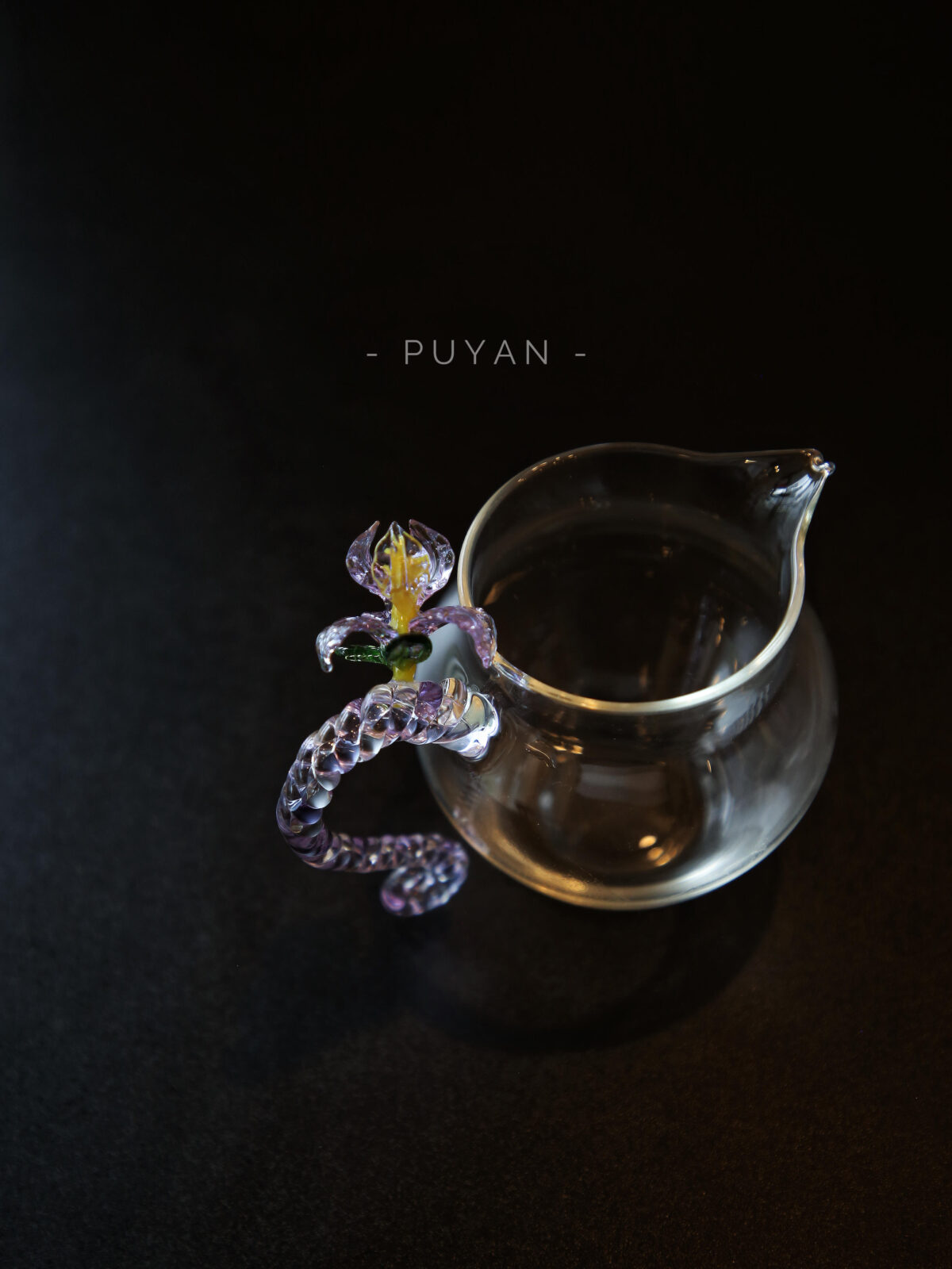 Iris Embossed Borosilicate Glass Fairness Cup – 220ml Tea Pitcher