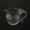Iris Embossed Borosilicate Glass Fairness Cup – 220ml Tea Pitcher