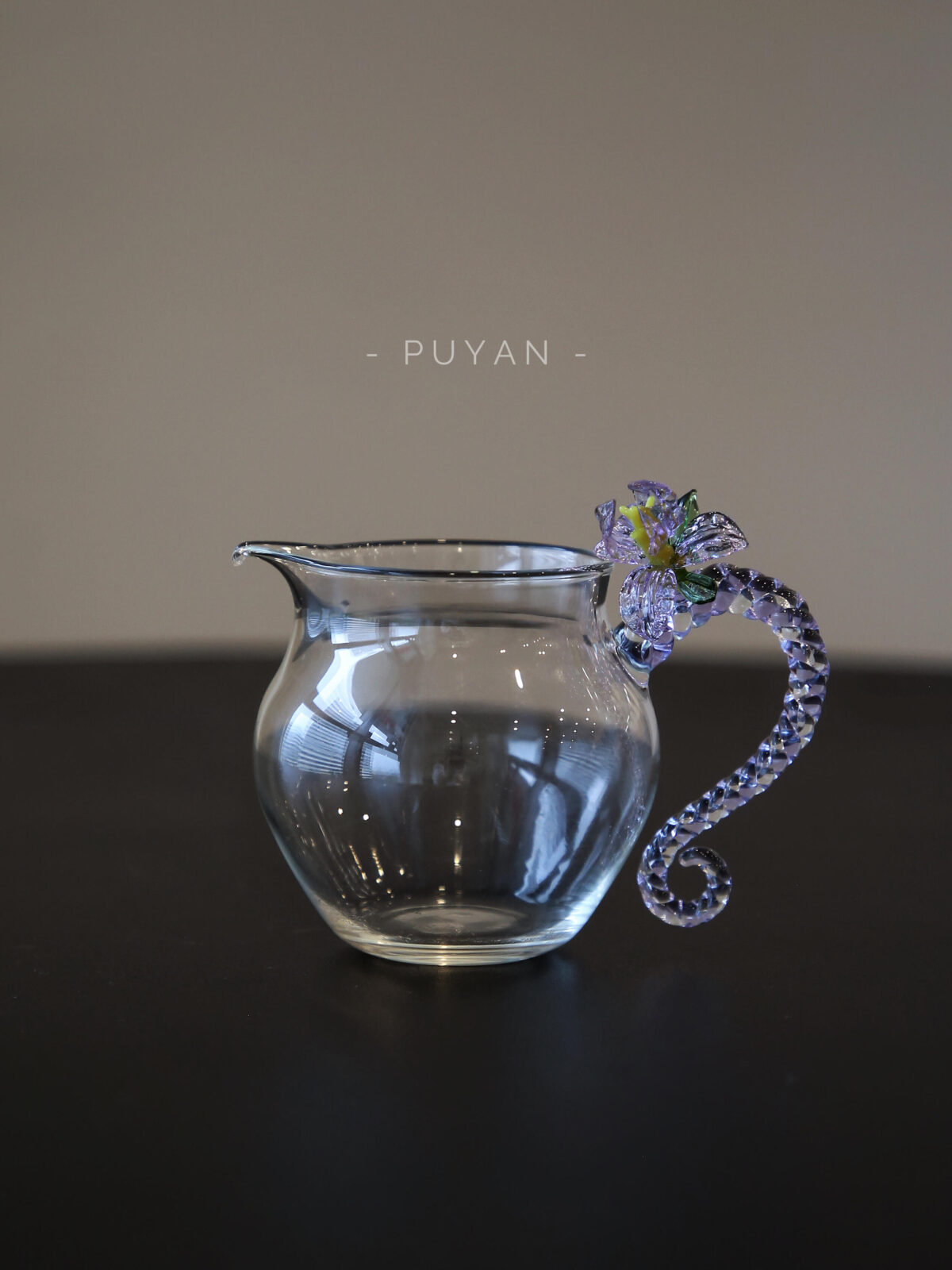 Iris Embossed Borosilicate Glass Fairness Cup – 220ml Tea Pitcher