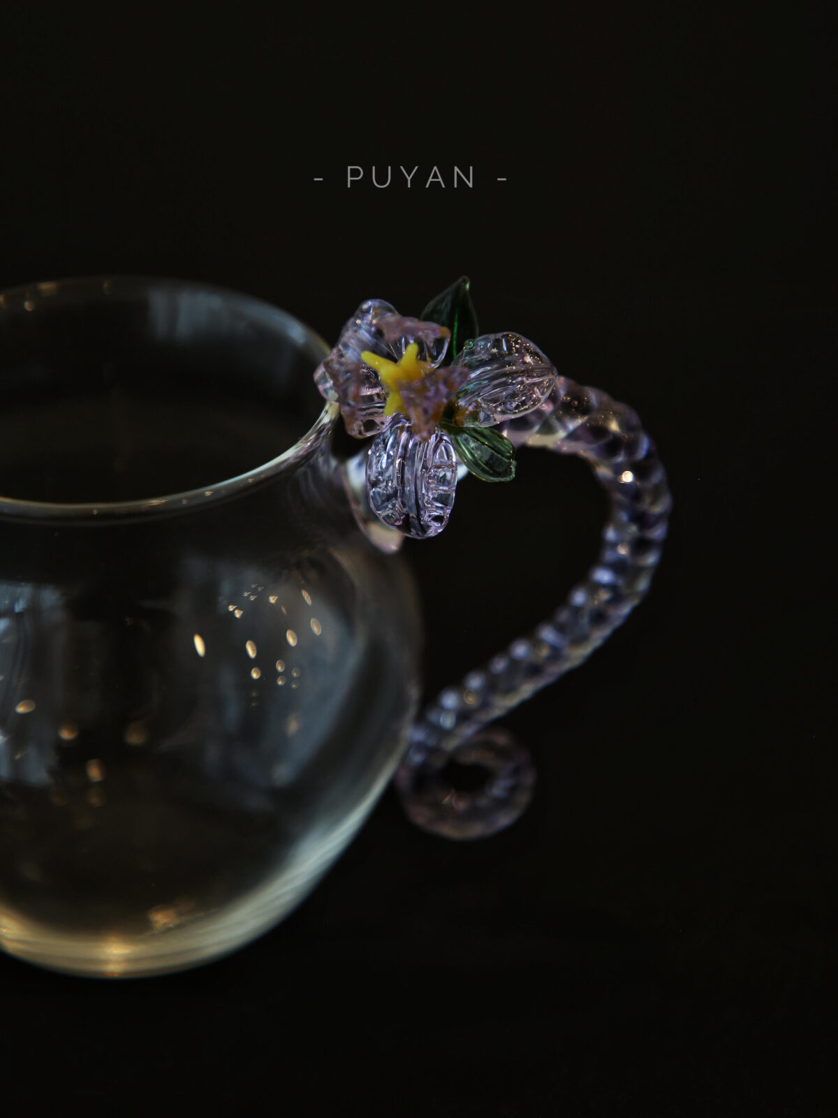 Iris Embossed Borosilicate Glass Fairness Cup – 220ml Tea Pitcher