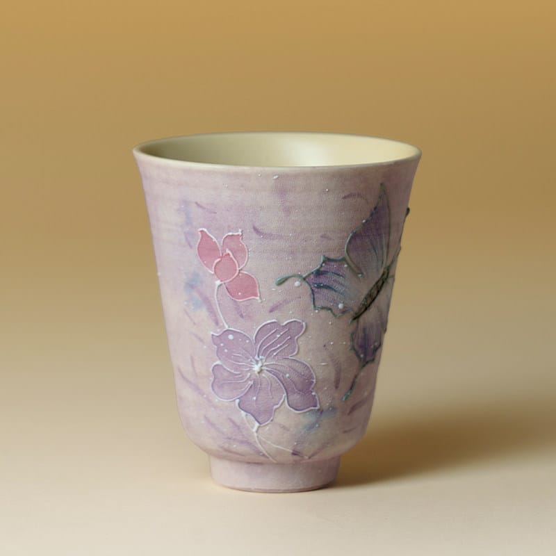 Lavender Gaiwan Set - Unique Horseshoe Shape Gaiwan & Matching Cup