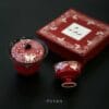 Dusky Crimson Gaiwan - Exquisite 120ml Hand-Painted Zen Tea Set
