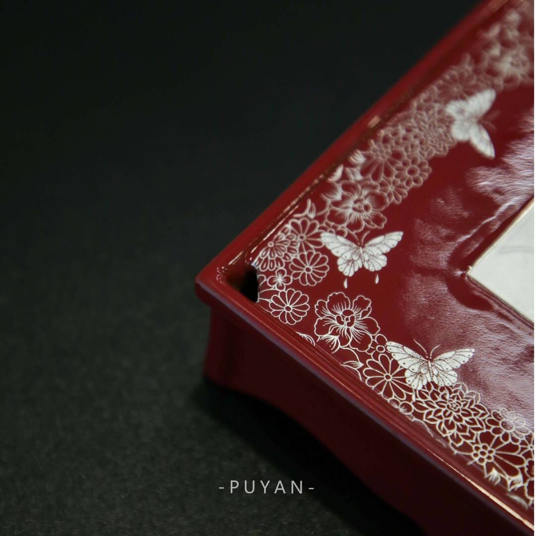 Dusky Crimson Gaiwan - Exquisite 120ml Hand-Painted Zen Tea Set