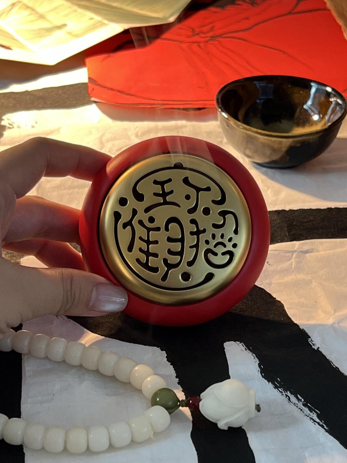 Pure Copper Handmade Incense Burner - Mini Zen Incense Holder for Meditation & Tea Ceremony