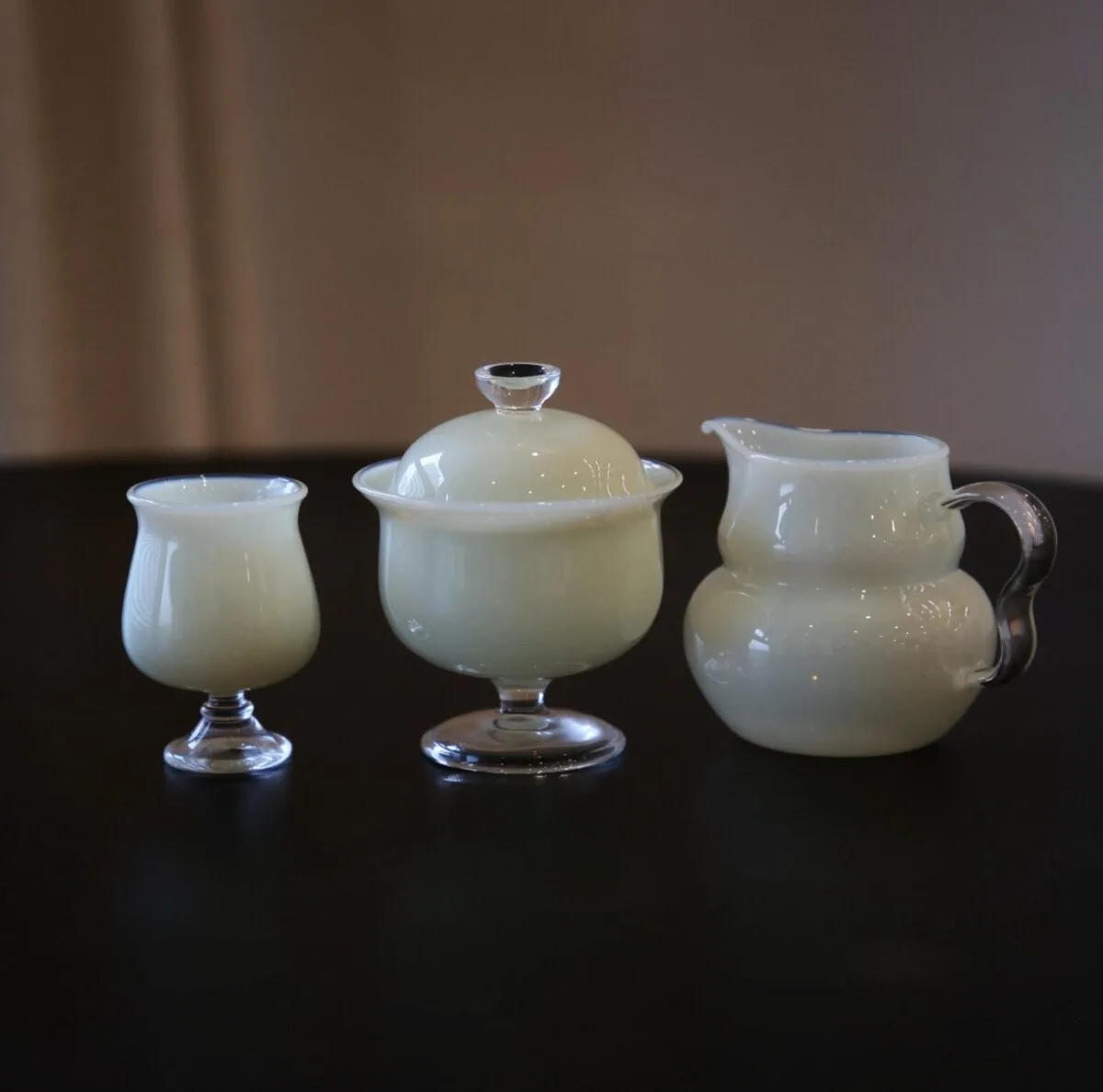 Junxistea Elegant 3-Piece Heat-Resistant Glass Gaiwan Set - Handmade Borosilicate Glass glass gaiwan set
