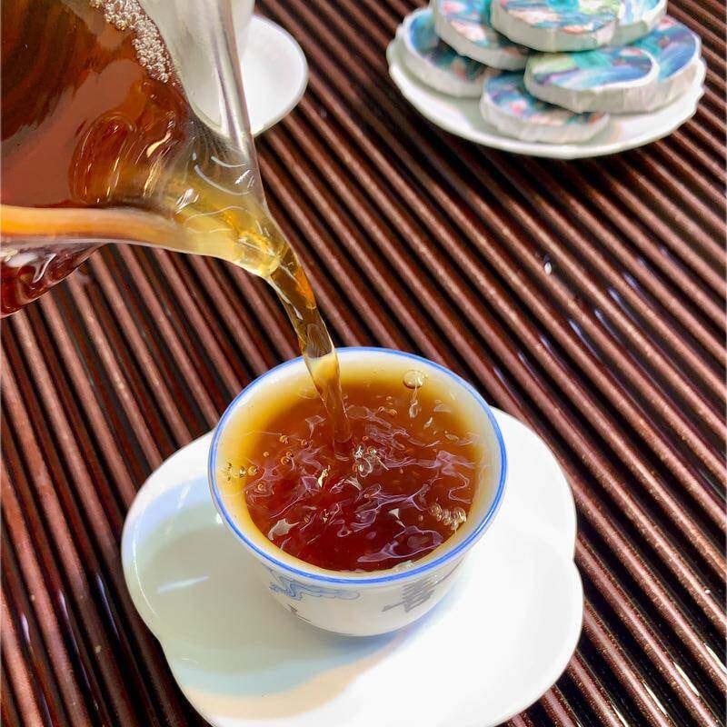 Close-up of Aged White Tea Mini Tuocha cakes, Brewing Naturally Sweet Aged White Tea, Two Jars of Aged White Tea Mini Tuocha 500g