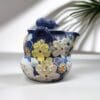 Hand-Painted Gourd Clay Teapot: A Stunning 150ml Floral Masterpiece