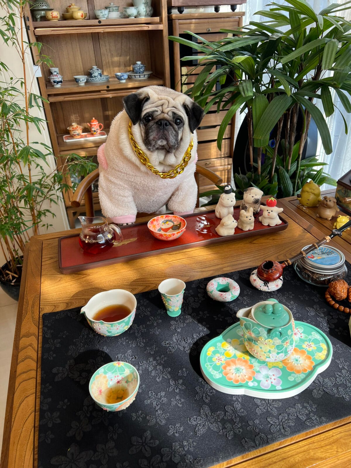 Hand-Painted Gourd Clay Teapot: A Stunning 150ml Floral Masterpiece