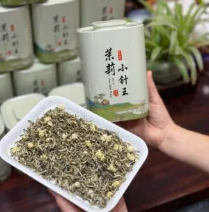 unxistea Jasmine Yin Zhen King Tea - Premium Loose Leaf with Jasmine Flowers Jasmine Yin Zhen King Tea