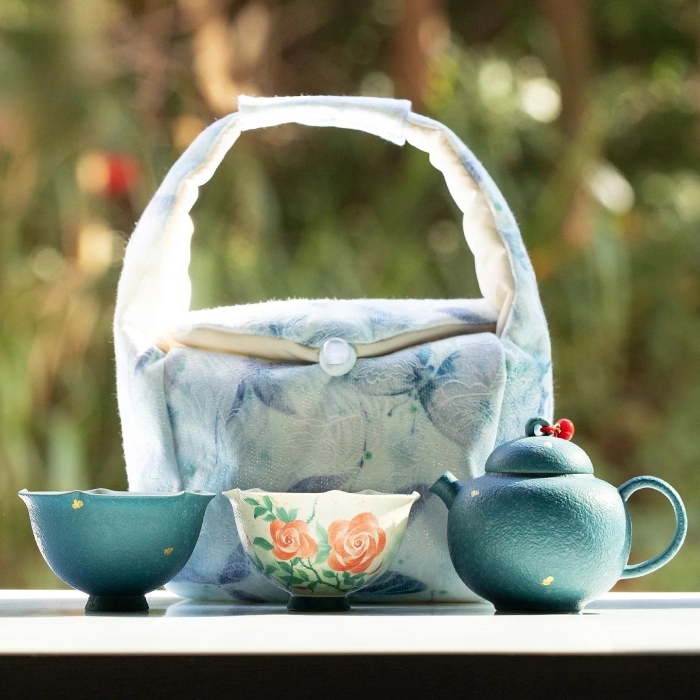 Sapphire & Rose Travel Tea Set: Your Complete 3-Piece Picnic Companion ...