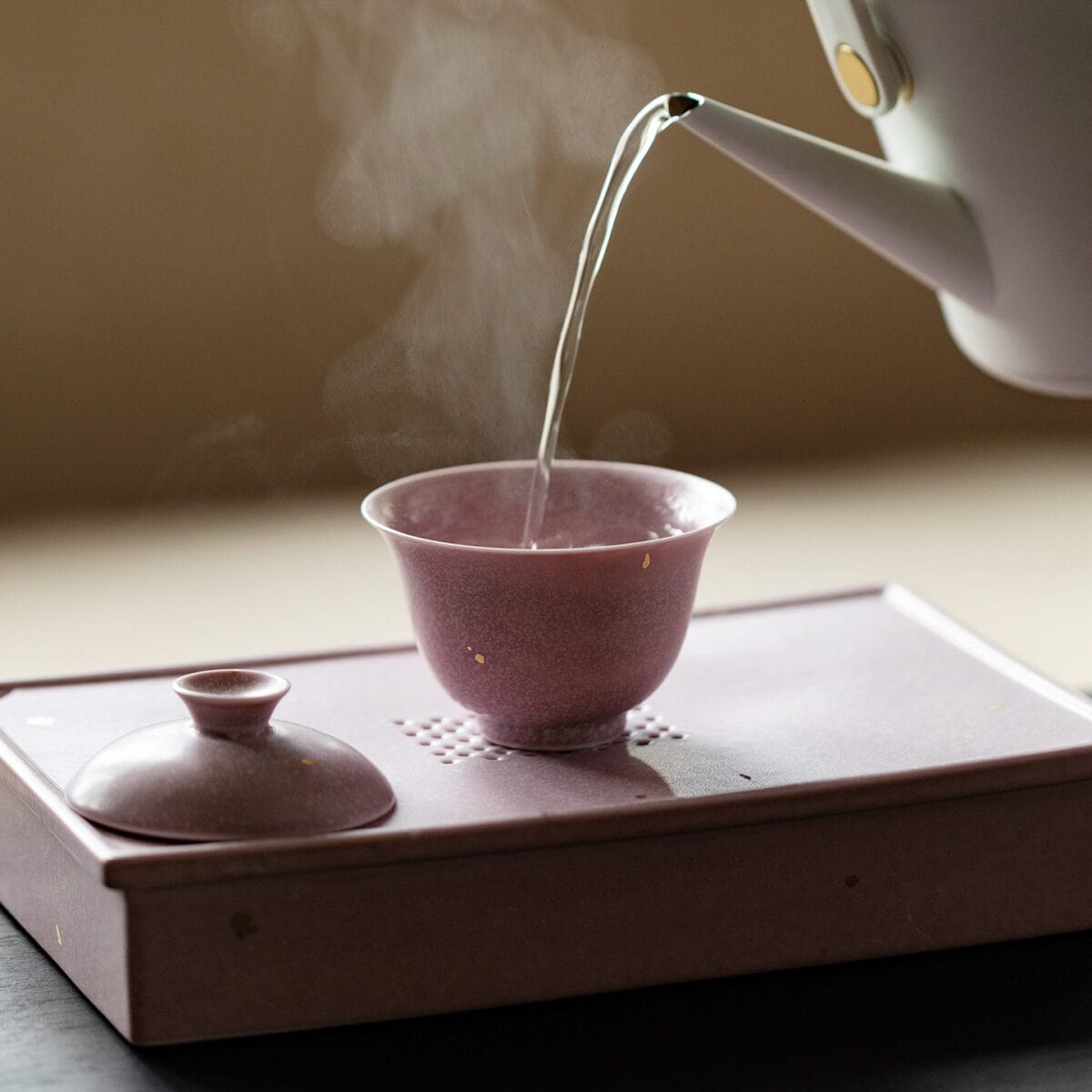 Zijin Glaze Porcelain Gaiwan - 120ml of Elegant Jun Kiln Magic