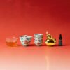 2026 Horse Year Tea Set Fragrance Gift Set - Elegant 6-in-1 Ceramic Set