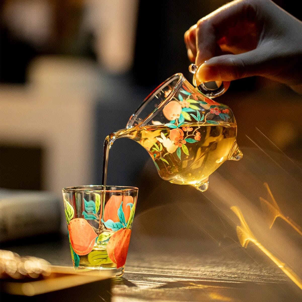 Rabbit Peach Glass Gongdao Cup: The Perfect 150ml Gift for Tea & Myth Lovers