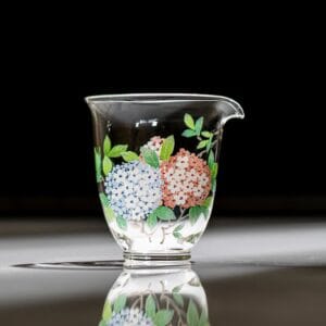 Hydrangea Motif Glass Fairness Cup