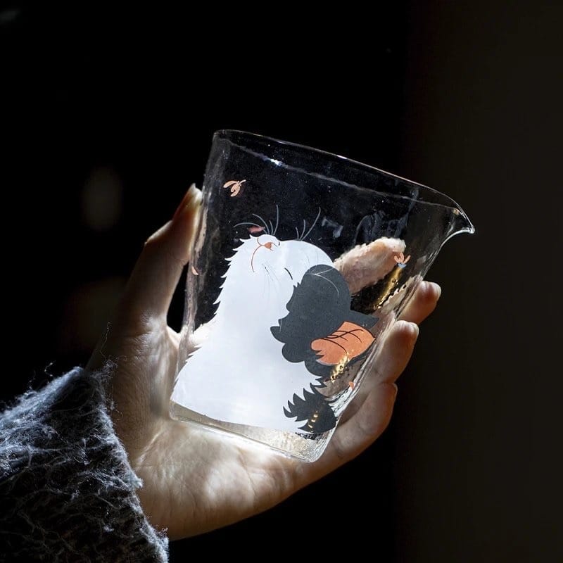 Hammered Glass Cat Gongdao Cup