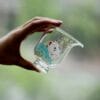 Watercolor Cat Glass Fairness Cup: Your Adorable 130ml Hand-Painted Tea Server