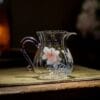 Hand-Painted Bamboo Lily Glass Fairness Cup