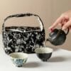 Find Your Perfect Set: Knitted Camellia Tea Set with Teapot, 1 of a Kind