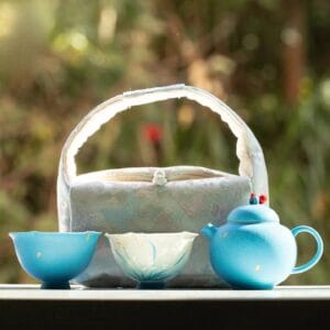 Orchid Pattern Travel Tea Set