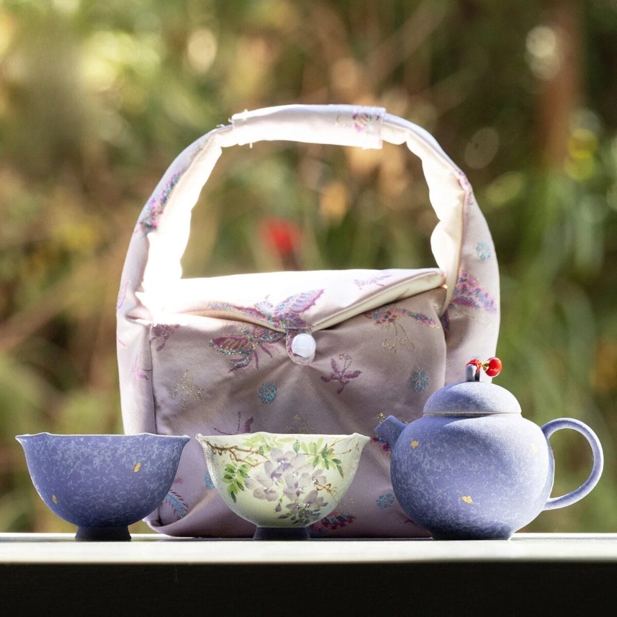Lavender Travel Porcelain Tea Set