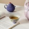 Lavender Travel Porcelain Tea Set: A Stunning & Portable 1-Pot-2-Cup Kit