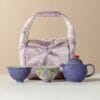 Lavender Travel Porcelain Tea Set: A Stunning & Portable 1-Pot-2-Cup Kit