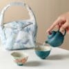Sapphire & Rose Travel Tea Set: Your Complete 3-Piece Picnic Companion