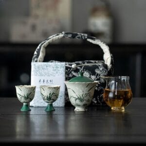 Orchid Gaiwan Travel Tea Set