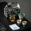 Find Your Zen Anywhere: Orchid Gaiwan Travel Tea Set, 1 Elegant Bag