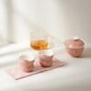 Coral Gold Butterfly Travel Tea Set: Your Complete 4-Piece Tea Journey