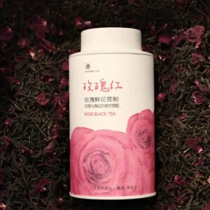 Junxistea Yunnan Rose Scented Black Tea - 80g Caddy - 100% Natural Flower Scented Yunnan Rose Scented Black Tea
