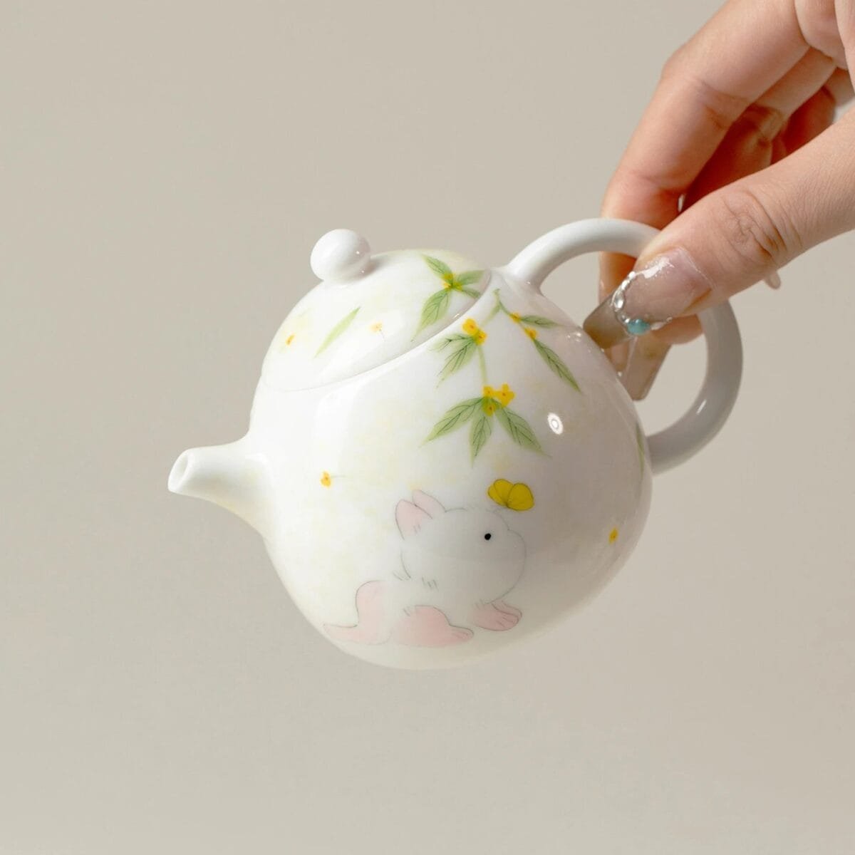 Simply Charming! Guimao Xidi Hand-Painted Tea Set, 5 Pieces