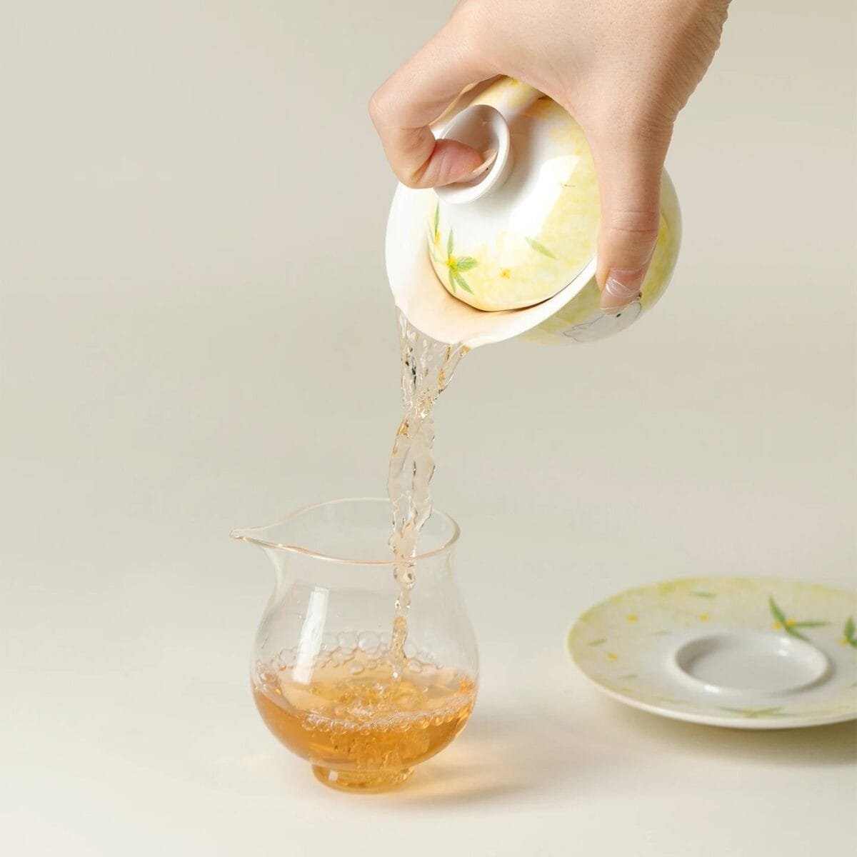 Simply Charming! Guimao Xidi Hand-Painted Tea Set, 5 Pieces