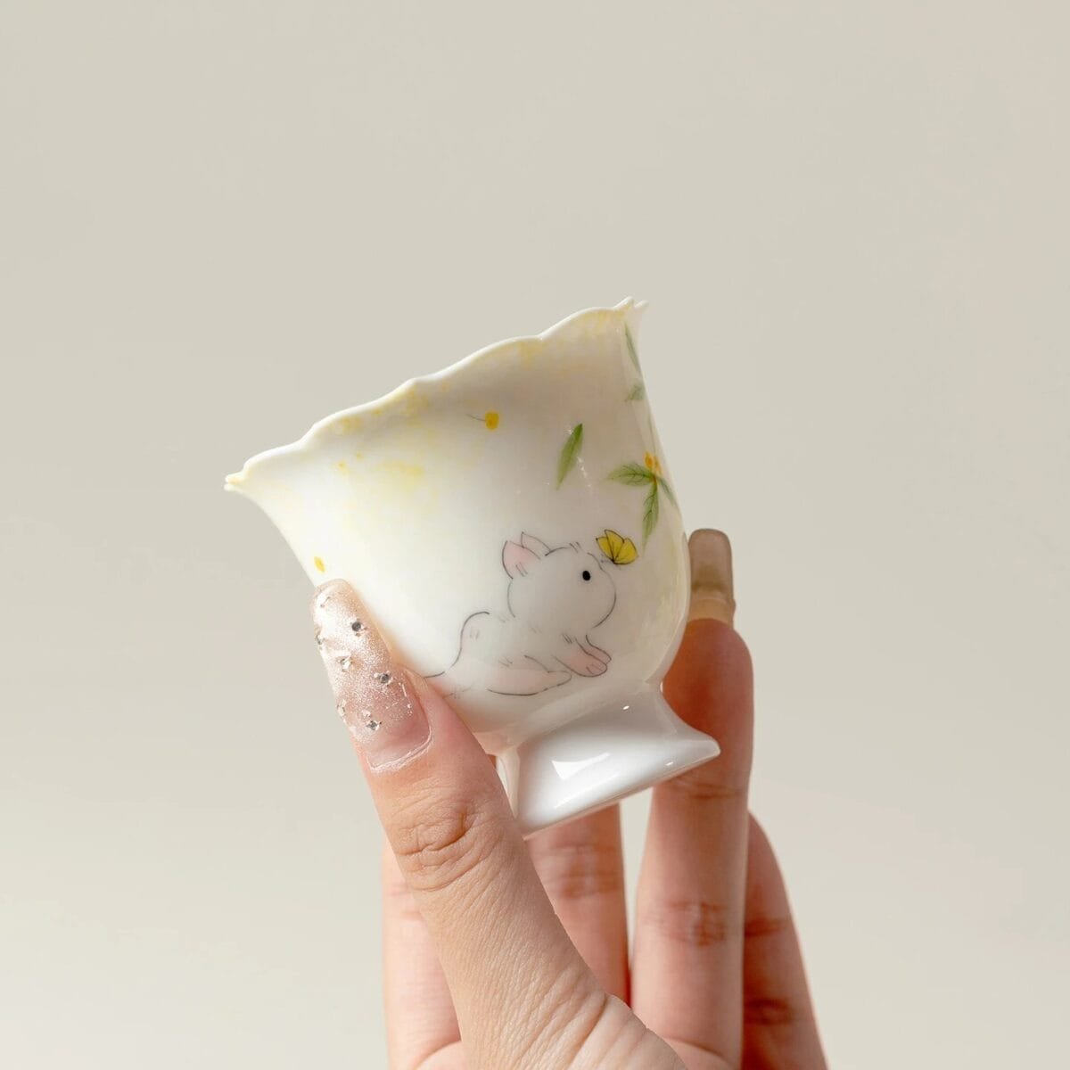 Simply Charming! Guimao Xidi Hand-Painted Tea Set, 5 Pieces