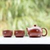 Vermilion Zisha Wendan Teapot Set: The Perfect 3-Piece Yixing Clay Teapot Set for Mindful Brewing 4 Yixing Clay Teapot Set