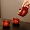 Orchid Engraved Teapot