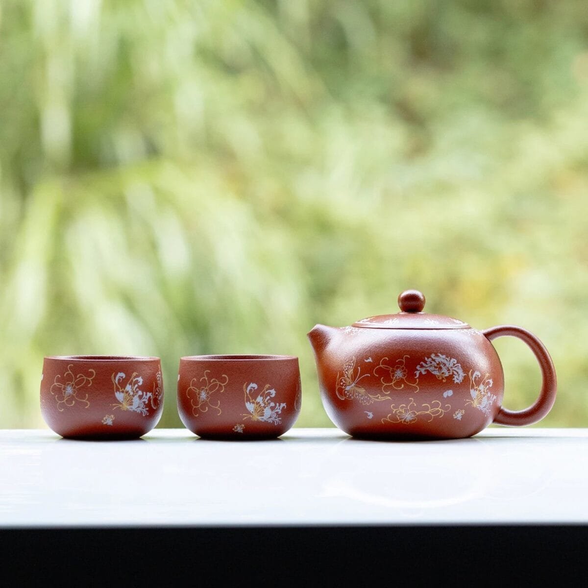 Floral Engraved Teapot