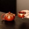 Coins Tassel Zisha Teapot Set: A Breathtaking 3-Piece Antique Style Teapot for Wealth & Serenity 5 Lucky Charm Teapot