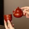Autumn Water Zisha Teapot Set: A Breathtaking 3-Piece Orchid Zisha Teapot for Serene Brews 7 Wendan Yixing Teapot