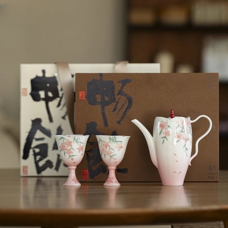 Peach Blossom Teapot Set