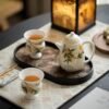 Hand-Painted Elegant Stem Cup Tea Set: A Stunning Stem Cup Gift Set with 5 Artistic Styles