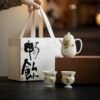 Hand-Painted Elegant Stem Cup Tea Set: A Stunning Stem Cup Gift Set with 5 Artistic Styles