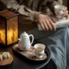 Hand-Painted Elegant Stem Cup Tea Set: A Stunning Stem Cup Gift Set with 5 Artistic Styles