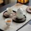 Hand-Painted Elegant Stem Cup Tea Set: A Stunning Stem Cup Gift Set with 5 Artistic Styles