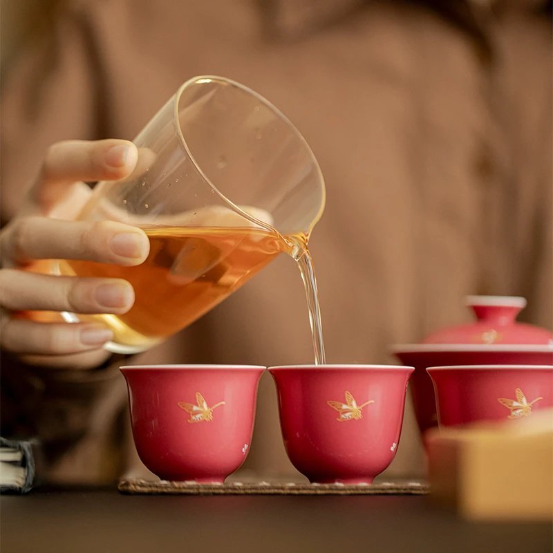 Gilded Butterfly Gaiwan Set: The #1 Choice for a Luxury Complete Tea Set with 4 Hues