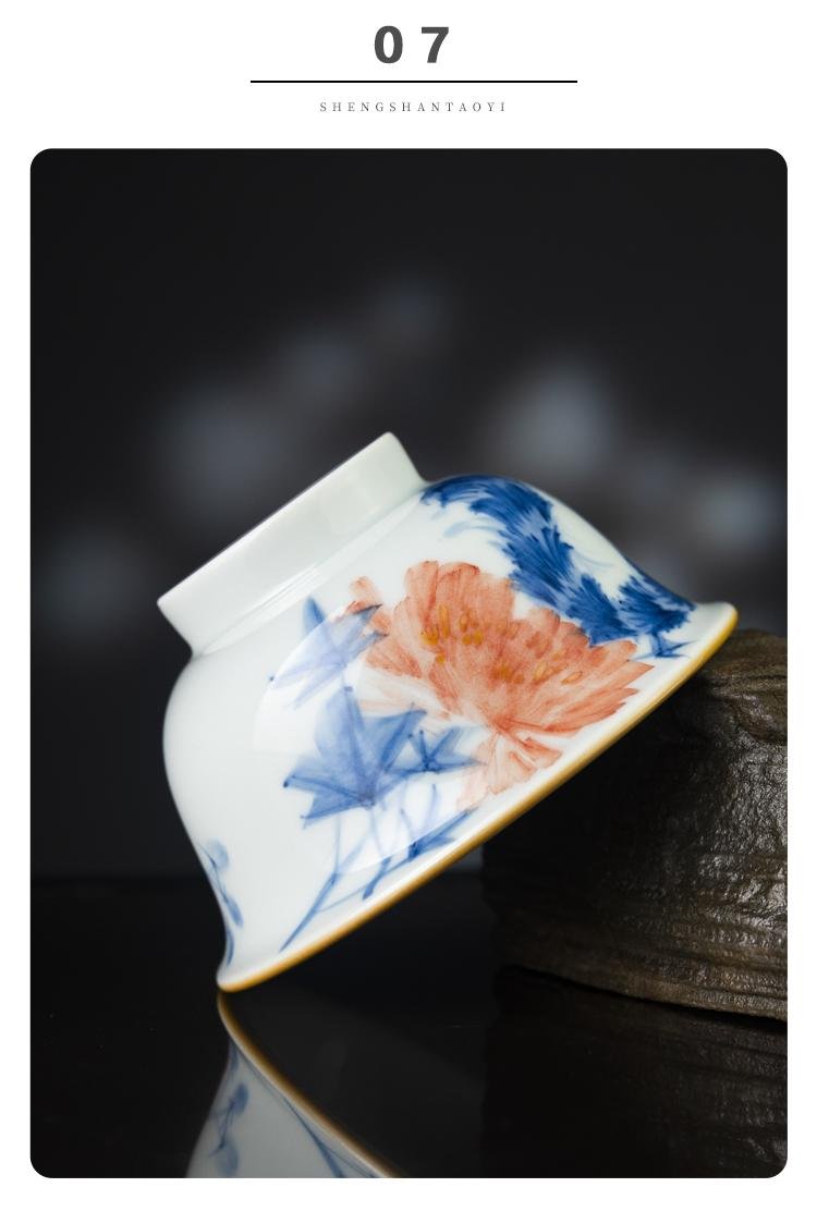 Blue Five Colors Cat Gaiwan Set: A Breathtaking 3-Piece Jingdezhen Five Colors Porcelain with Cat