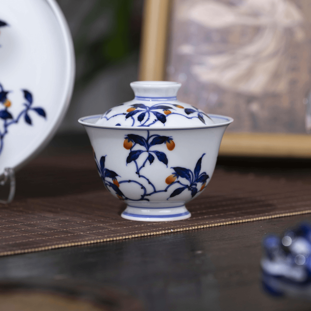 Hand Painted Goji Berry Teaware