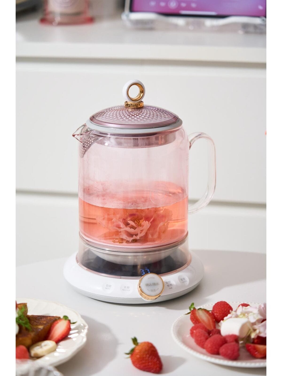 Titanium Electric Kettle: 1.5L Pure Titanium Health Pot, Serene Brewing Energy 15 Digital Temperature Control Kettle