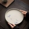 Chinese Bamboo Motif Dish